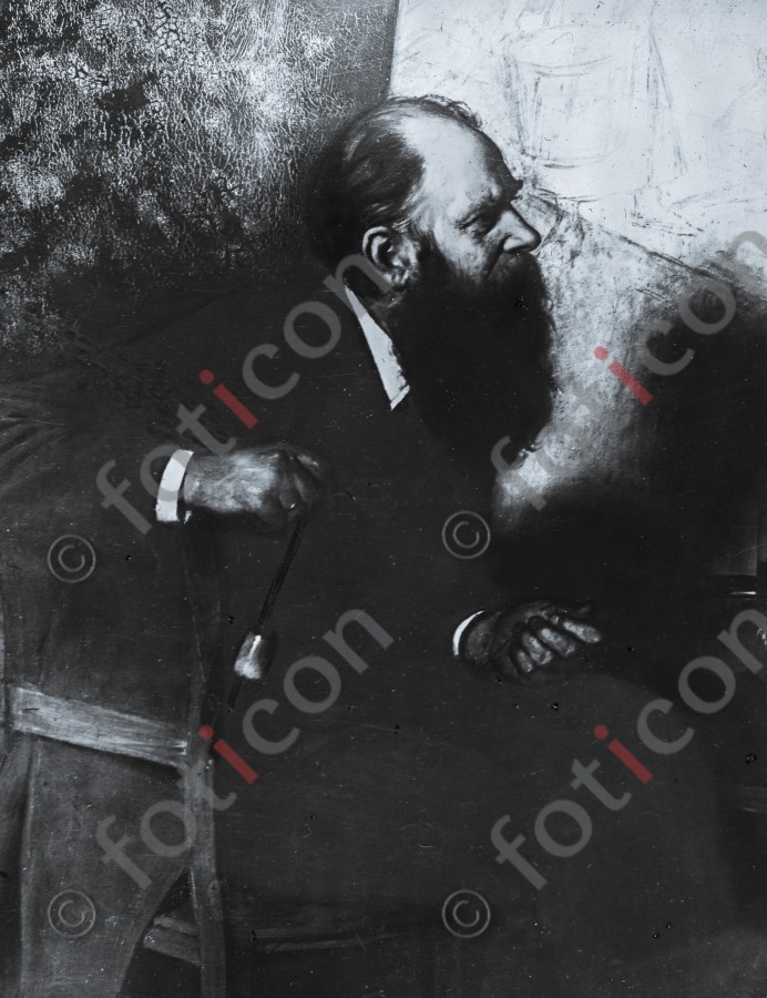 Portrait von Eduard Gebhardt ; Portrait von Eduard Gebhardt - Foto foticon-simon-340-012-sw.jpg | foticon.de - Bilddatenbank für Motive aus Geschichte und Kultur